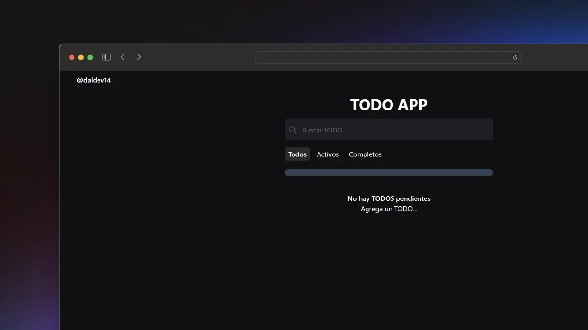 React TODO APP - Personal